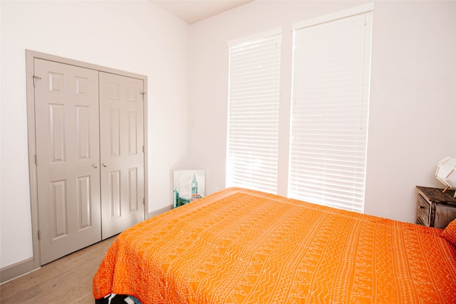 bedroom featuring wood-type flooring