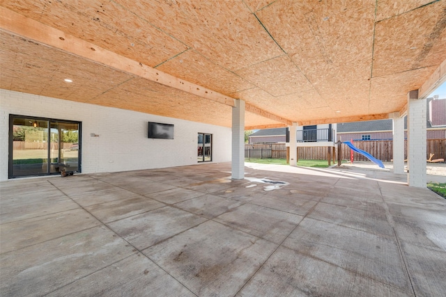 view of patio / terrace with a playground