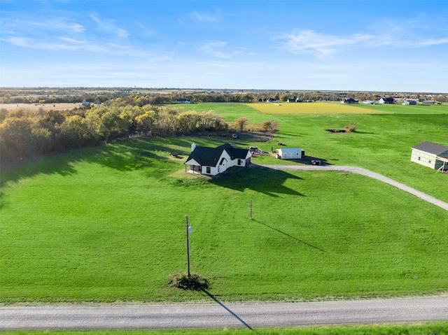 bird's eye view featuring a rural view