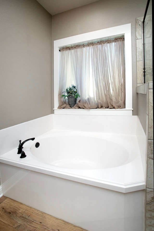 bathroom with a bathing tub