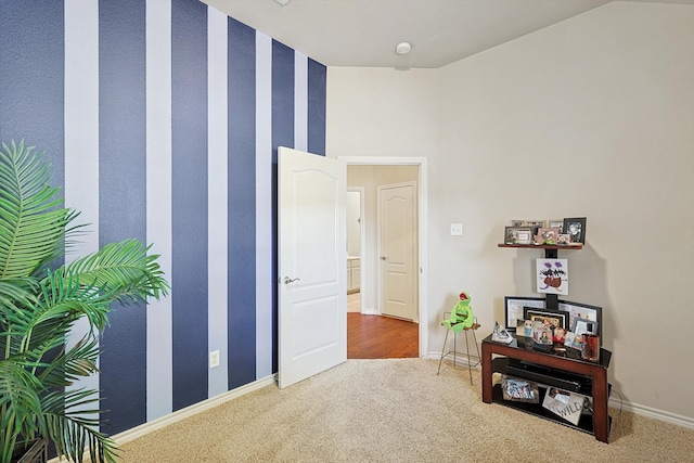 interior space with carpet floors