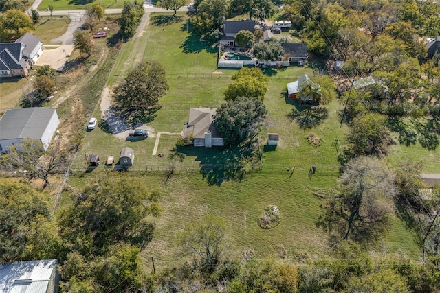 bird's eye view featuring a rural view