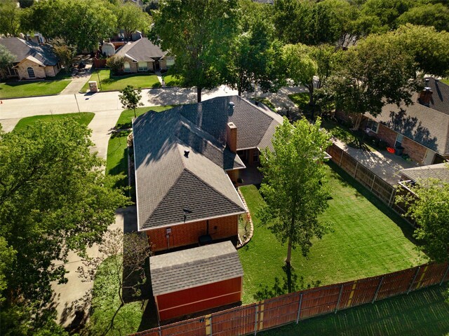 bird's eye view featuring a residential view