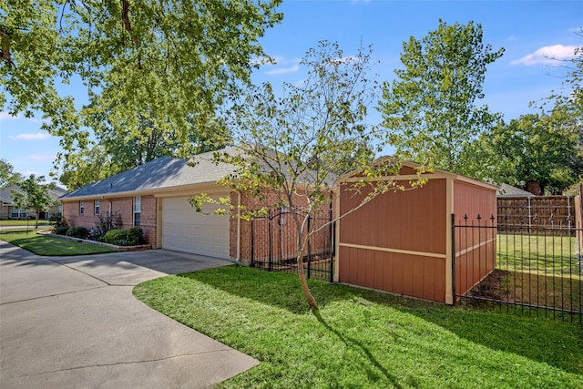 view of property exterior with a yard