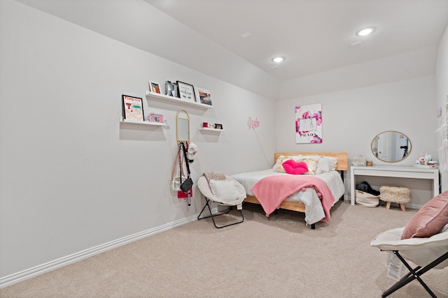 bedroom with carpet floors