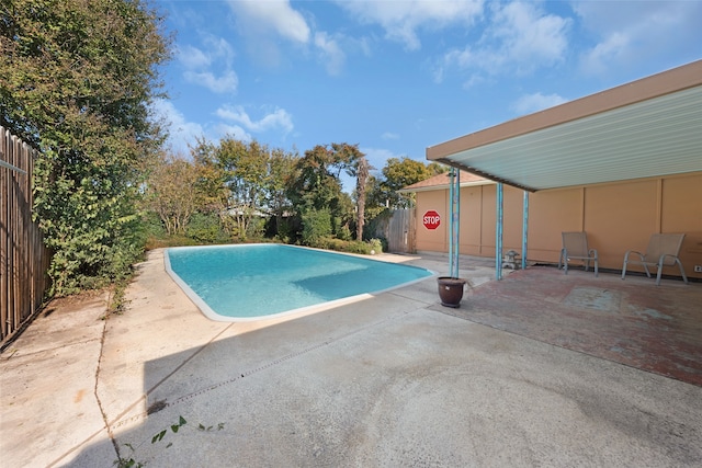 view of pool with a patio area