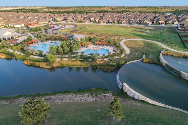 aerial view featuring a residential view