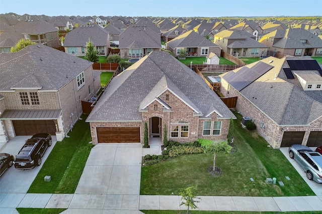 birds eye view of property featuring a residential view