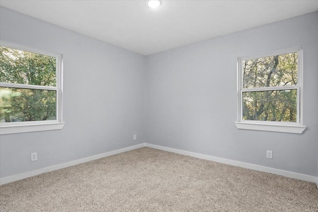 view of carpeted empty room