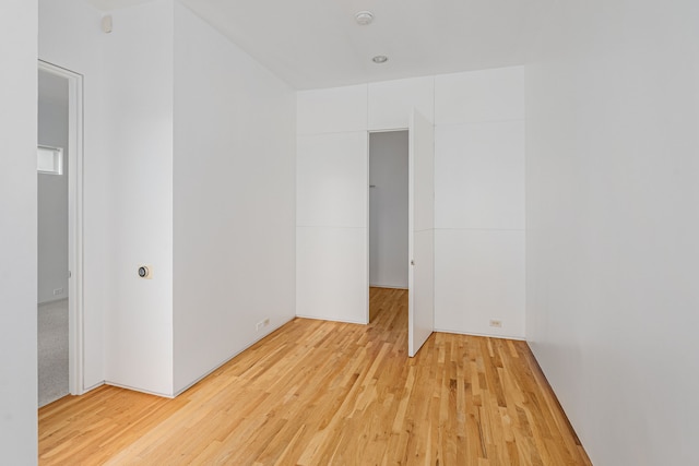 empty room with light wood-type flooring