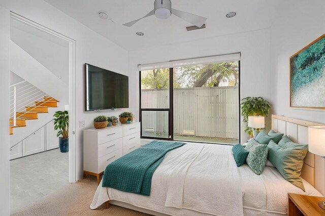 unfurnished living room with ceiling fan and light hardwood / wood-style floors