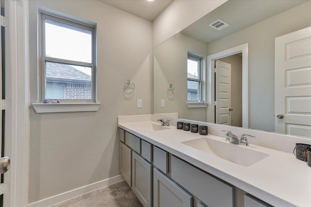 bathroom with vanity