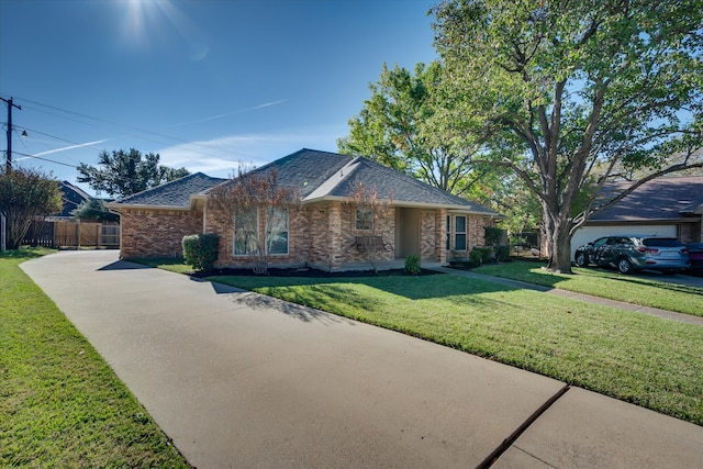 ranch-style house with a front yard