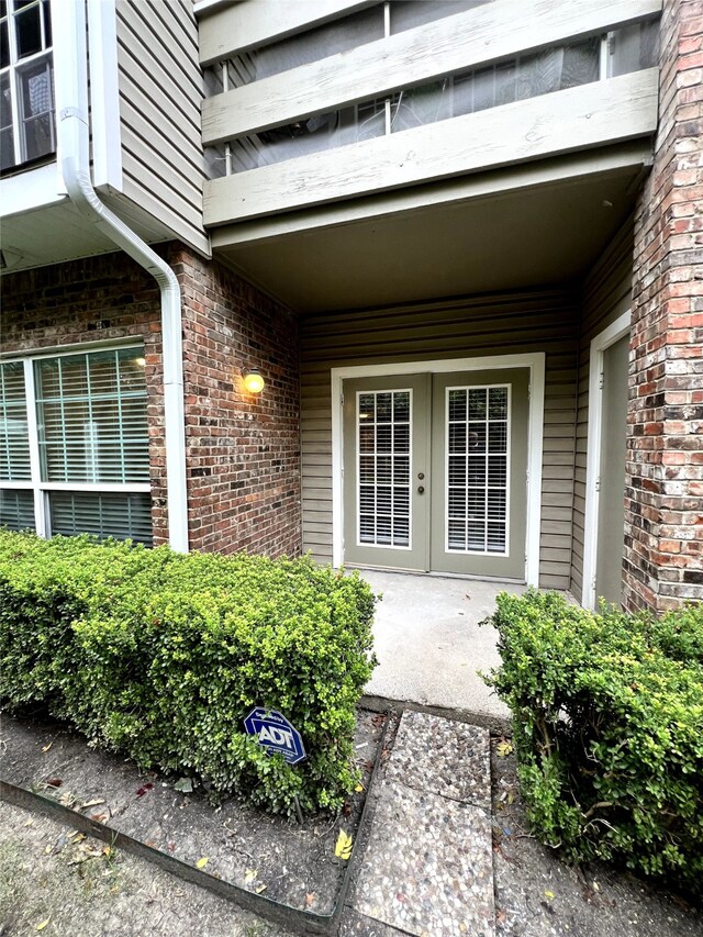 entrance to property with french doors