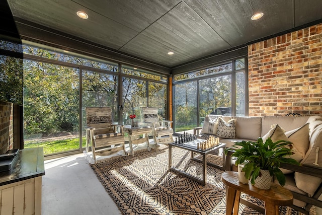 sunroom featuring plenty of natural light