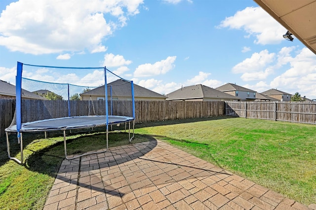 view of patio with a trampoline