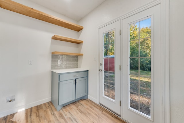 entryway featuring light hardwood / wood-style floors