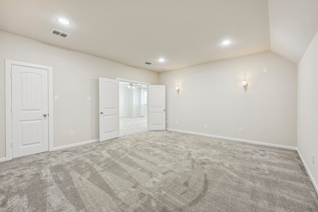 interior space with vaulted ceiling