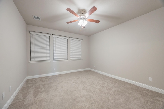 321 Baker Dr, Plano, TX 75074 - empty room with light carpet, ceiling fan, and baseboards