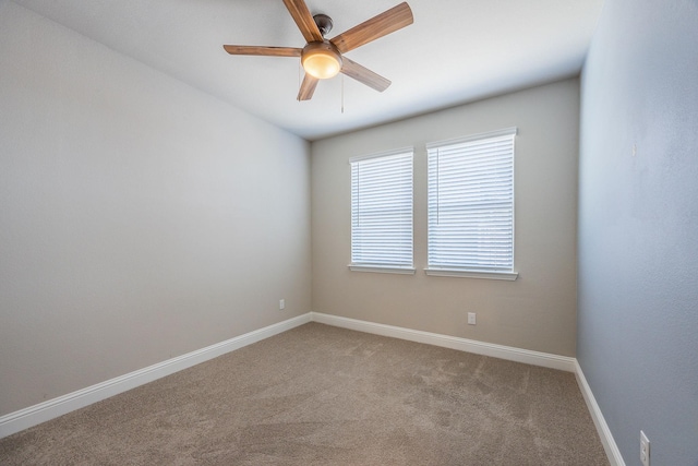321 Baker Dr, Plano, TX 75074 - unfurnished room with a ceiling fan, light carpet, and baseboards