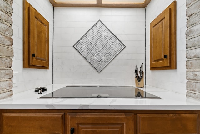 interior space with black electric stovetop