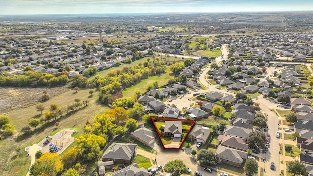 birds eye view of property featuring a residential view