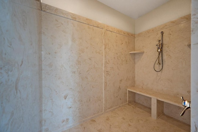 bathroom with walk in shower