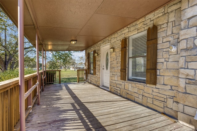 view of wooden terrace