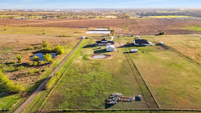 aerial view with a rural view