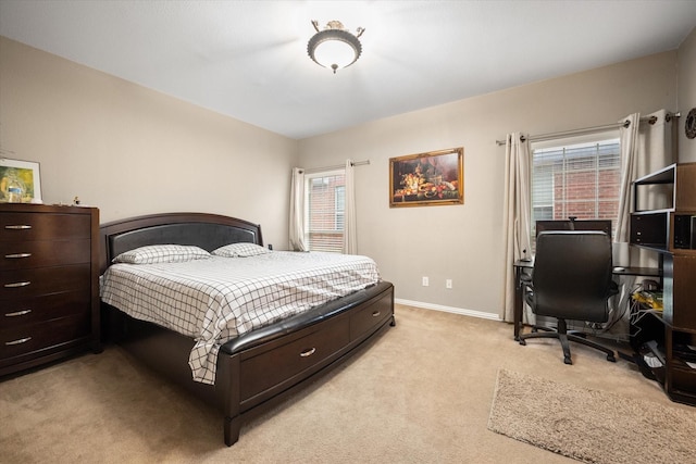 view of carpeted bedroom