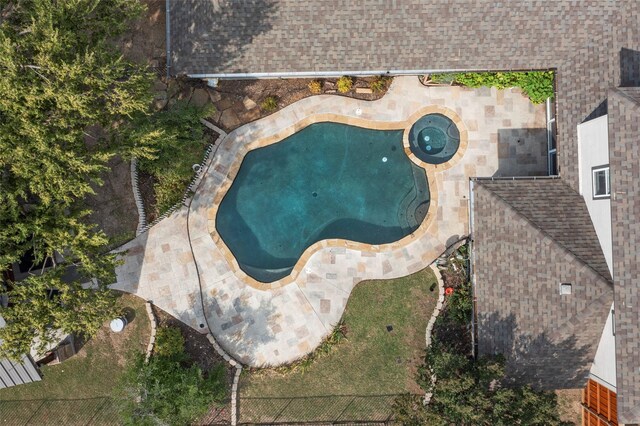 birds eye view of property