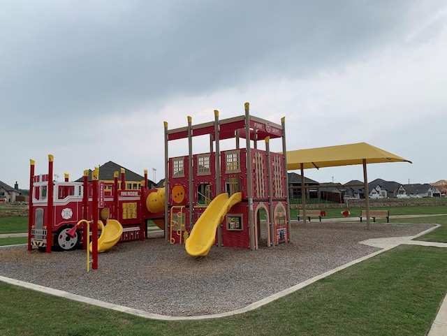 view of jungle gym