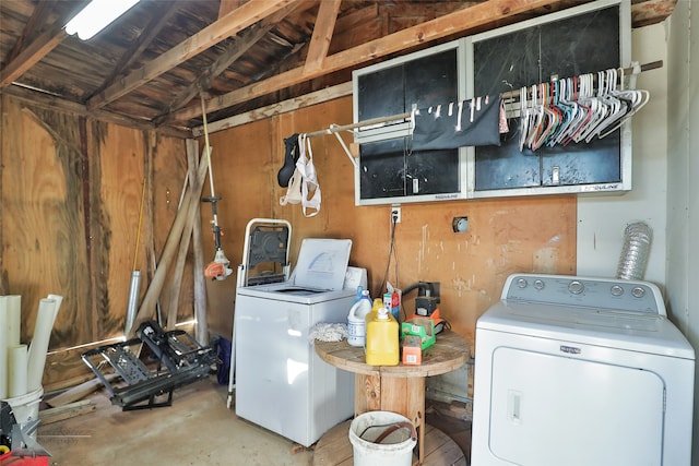 laundry area featuring independent washer and dryer