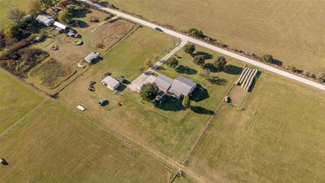 drone / aerial view featuring a rural view