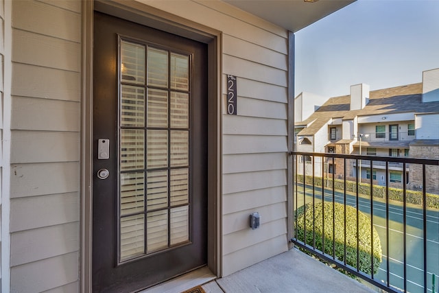 exterior space with a balcony