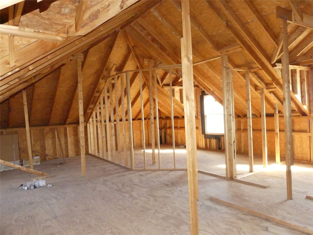 view of attic