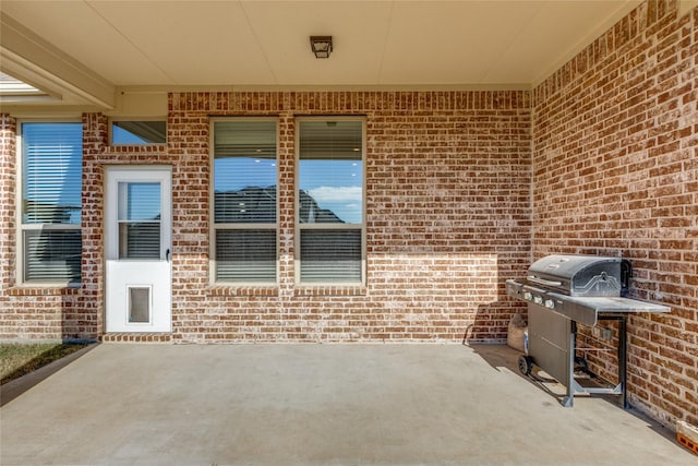 view of patio featuring area for grilling