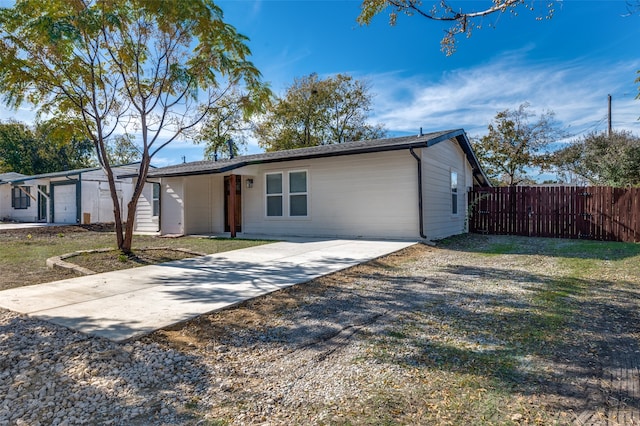 view of ranch-style home