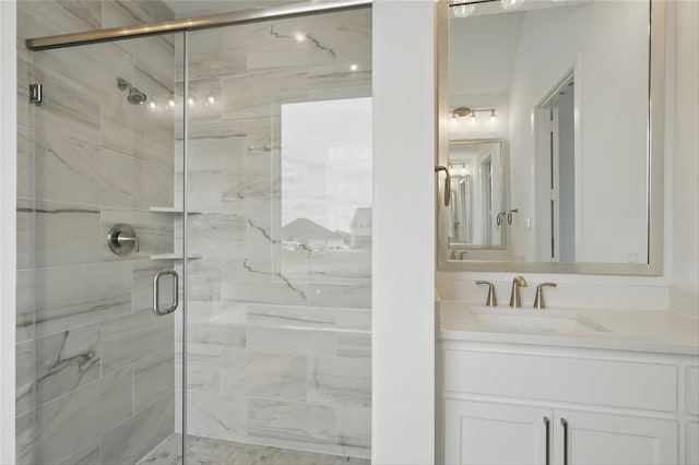 823 Shady Oaks Dr, Rockwall, TX 75087 - full bath featuring a stall shower and vanity