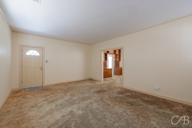 view of carpeted entryway