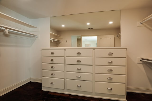 2516 Beefeater Dr, Wichita Falls, TX 76308 - walk in closet featuring dark wood-type flooring