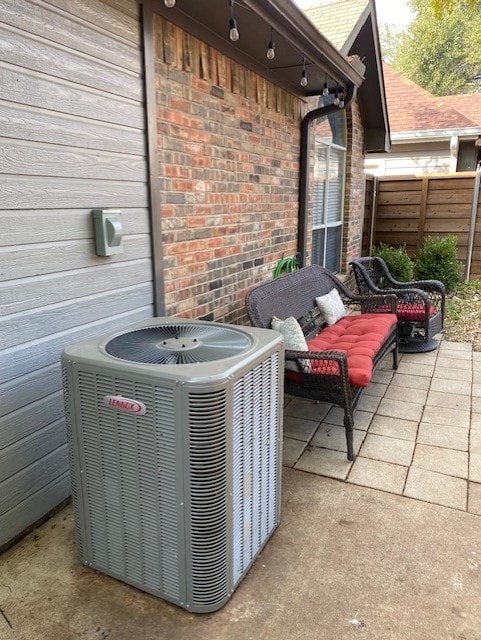 view of patio / terrace with central AC unit