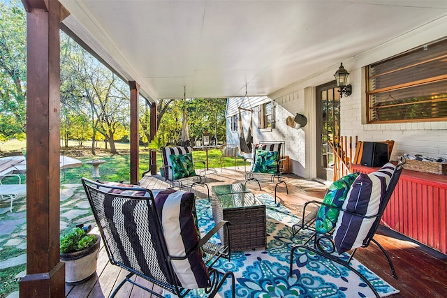 view of patio / terrace with covered porch