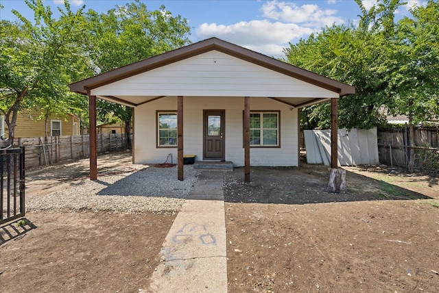 bungalow with a porch