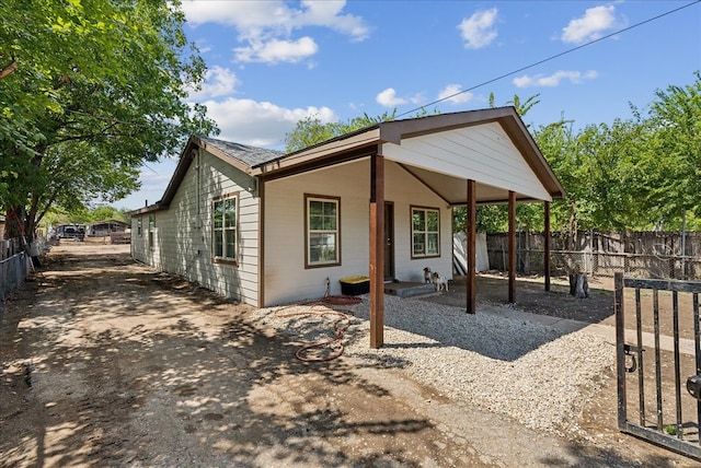 exterior space featuring a porch