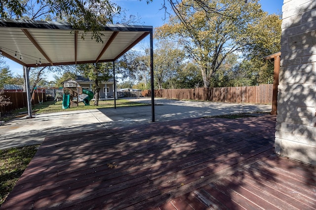 exterior space featuring a playground