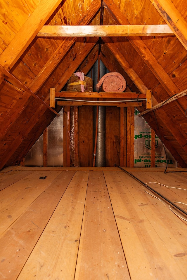 view of attic