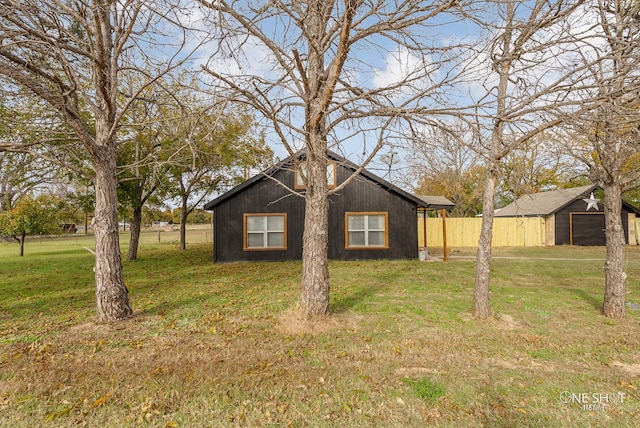 exterior space with an outdoor structure