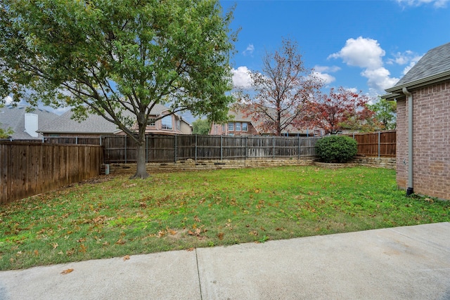 view of yard with a patio