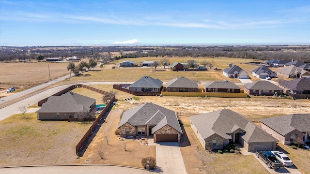 drone / aerial view with a residential view